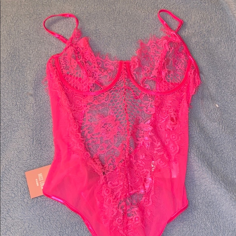 Neon Pink Bodysuit - MISS LOLA